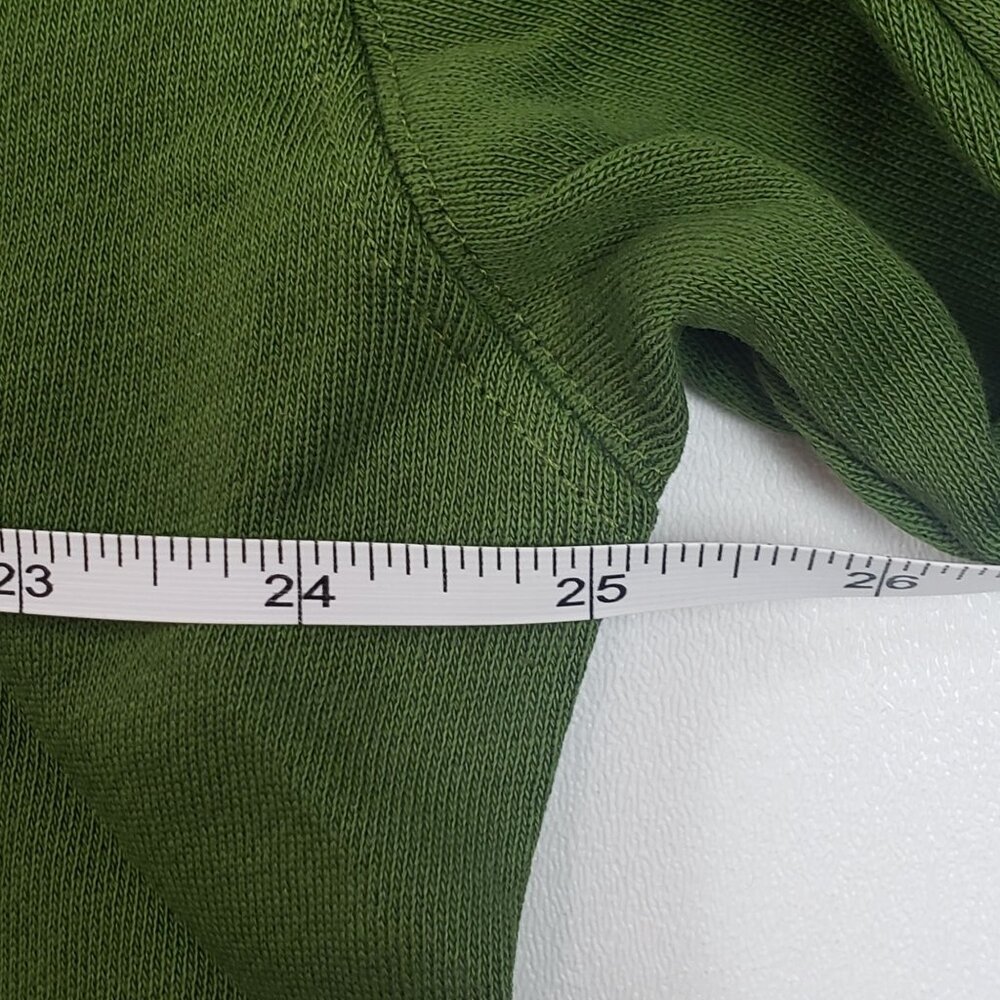 We Wore What Crewneck Sweatshirt Womens Small Colorblocked Hunter Green & Navy - Picture 7 of 16